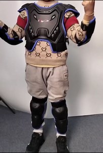 Kids Motocross Vest Suit for Dirt Bike MTB ATV, Back Chest Knee Elbow Protector for Children