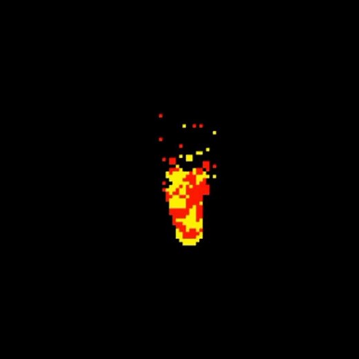 Fire by creating Particle Effect in pygame Python