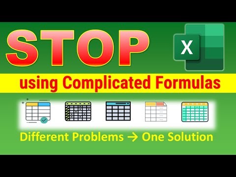 Stop using Complicated Formulas | Excel Magic – One Solution for Different Problems