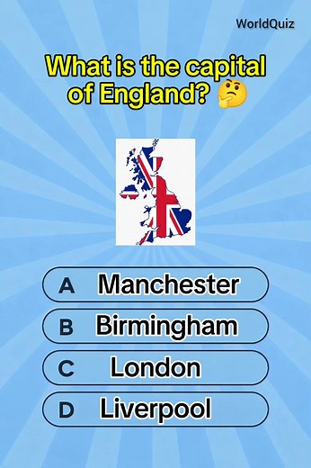 Too easy… or is it? 🤔🇬🇧 #WorldQuiz #GeographyQuiz #CapitalCities #BrainChallenge #QuizTime | WorldQuiz