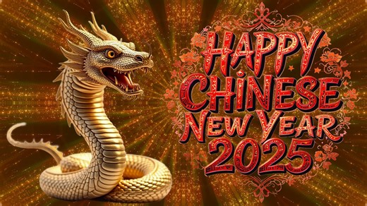 Chinese New Year, Snake, Reptile. Free Stock Video