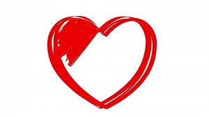 Drawing heart, animation of your feelings