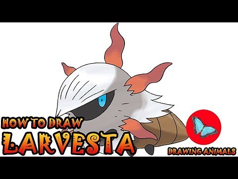 How To Draw Larvesta Pokemon | Drawing Animals