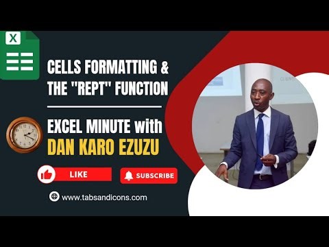 LEARN HOW TO FORMAT CELLS THAT ALREADY HAS VALUES AND HOW TO MAKE USE OF THE ''REPEAT'' FUNCTION.