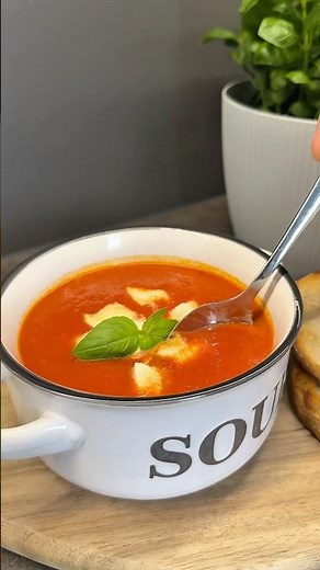Paradajková polievka 👨‍🍳🍅 #recept #jedlo #vyziva #varenie #healthy