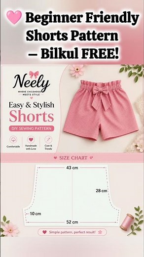 FREE Beginner-Friendly Shorts Pattern ✂️ | Easy DIY Sewing