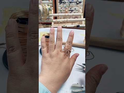 Copper Flower Ring 🌸 | Wire Wrapping Jewelry Tutorial