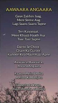 TRY WITH YOUR OWN VOICE 🤍 | AAWAARA ANGAARA ❤️‍🩹🥀 SONG LYRICS #shorts #trywithyourownvoice #lyrics