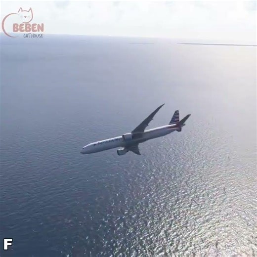 Boeing 777 flying over coastal America like this #aviation #boeing #shorts