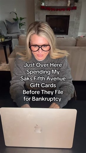 She Comes With Baggage | Luxury Travel on Instagram: "Well - technically they already filed this week … but I’m making sure to use my gift cards before it’s too late. 🙃 Now this might not mean that Saks is gone for good. It’s just Chapter 11, which is more like them hitting the pause button (to restucture) instead of the delete button. I guess only time will tell! 🛍️ If you have any gift cards… this is your sign to use them today!! #saks #bankruptcy #fashionnews #giftcards"