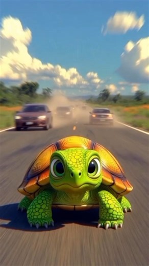 Brave Bunny Saves Scared Turtle from Dangerous Road! 🐰🐢 Rescue #shorts #viral #foryou