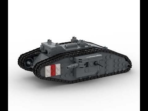 LEGO First World War WW1 British Mark V Tank MOC !!! [Video Instructions] 011