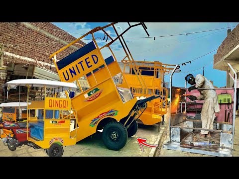 Complete Manufacturing Process of QINGQI Rikshaw // 6 Seater Rikshaw Body Making process