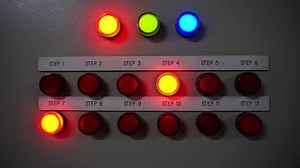 Red pilot light changes according to step automatically