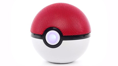 eKids Pokemon Pokeball Bluetooth Speaker, Wireless Speaker with Rechargeable Battery and USB-C Charging Cable