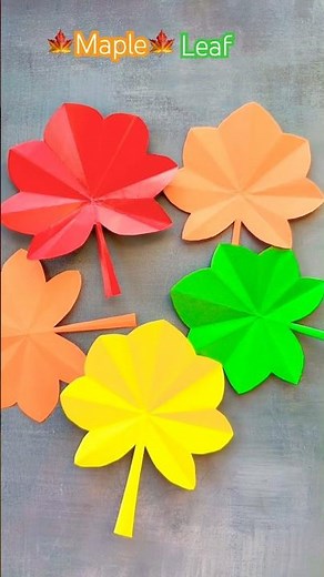 Easy Paper Maple Leaf DIY 🍁#diy #papercraft
