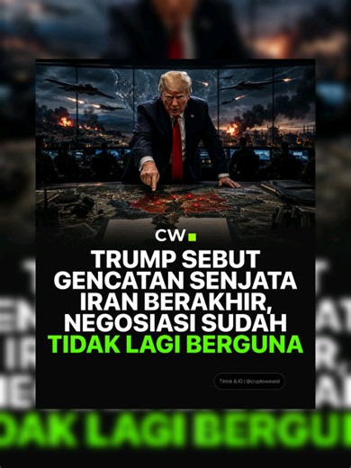 Presiden Amerika Serikat Donald Trump menyatakan bahwa nota kesepahaman (Memorandum of Understanding/MoU) dengan Iran telah berakhir. Pernyataan tersebut disampaikan saat menghadiri Konferensi Tingkat Tinggi (KTT) NATO.