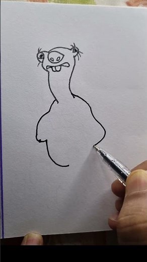 ice age sid drawing ✨️/ how to draw sid #iceage #shorts