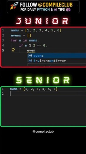 🚀 Python Has a Cleaner Way to Filter Lists! #coding #softwarearchitect #python #ai #codingbat #code