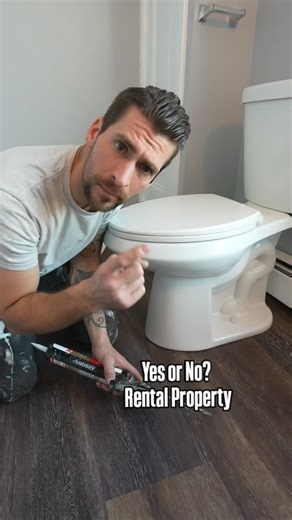 In this video I show myself installing silicone sealant around the base of the toilet. But I'm wondering if you guys think this is a good idea to do or not a good idea to do. #homeimprovement #diy #contractor #construction #maine | Your Favorite Contractor