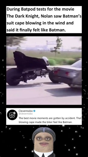 Christopher Nolan said the cape blowing in the wind during Batpod tests made it feel like Batman #dc