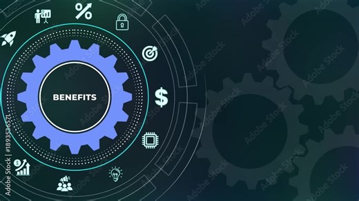 Business benefits analysis and employee value proposition for corporate growth and professional success incentives.