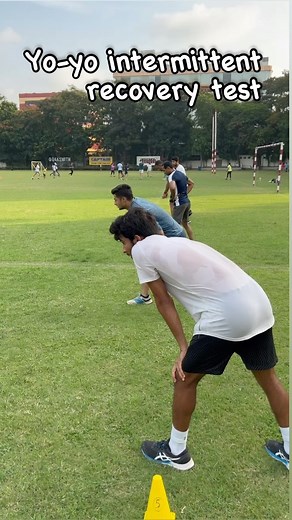Ranadeep Moitra on Instagram: "This is an Yo Yo intermittent recovery test in progression. The use of the Yo-Yo intermittent recovery tests is now commonplace in field testing protocols for team sports. It is suggested that these tests are more specific to team sports as they mimic the demands of short intensive bursts of exercise followed by short recovery periods. The test consists of 2x20 m shuttle runs at increasing speeds interspersed with a 10-second period of recovery, starting at 13km/h.