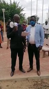 Members of unions affiliated to NUNW march at Omuthiya against the liquidation of Air Namibia. | New Era Newspaper