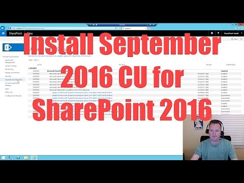 Installing the September 2016 CU for SharePoint 2016