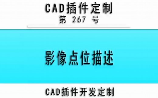 小懒人CAD插件：267-影像点位描述_CASS插件_CAD快捷命令