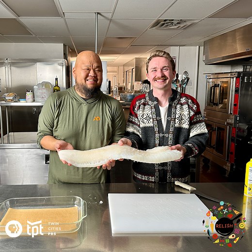 5.7K views · 42 reactions | "I can't believe you eat that over there!" Join Yia Vang on a Nordic culinary journey as he steps into the kitchen with Nels Thompson, aka "The Lutefisk Guy" on "Relish"! Discover the traditions behind this beloved Scandinavian dish and experience the magic of the lutefisk dinner at Bethlehem Lutheran Church Twin Cities. Stream the episode and the full season for free on the PBS App. Don't forget your Norwegian sweater! | TPT - Twin Cities PBS | Facebook