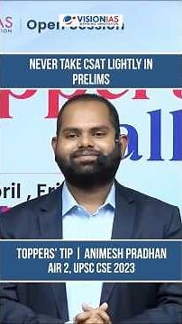 AIR 2: Never Take CSAT Lightly in Prelims