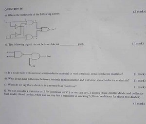 QUESTION 38a) Obtain the truth table of the following circuit... | Filo
