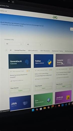 Free Courses with Certificate from GFG