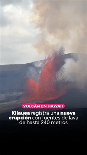 El Volcán Kilauea registró una nueva erupción, con fuentes de lava de hasta 240 metros 🌋 🌋 La erupción comenzó a las 8:23 de la mañana del lunes 12 de enero y finalizó a las 18:04 horas, según informó el Servicio Geológico de Estados Unidos. Imágenes difundidas por el organismo muestran chorros de lava que alcanzaron 240 metros de altura 🤯 | TVN
