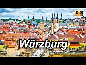 würzburg，Ancient and mysterious cities in Germany，walking tour，4K