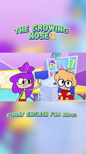 The Growing Nose👃 Funny English for Kids! #funny #english #cartoon