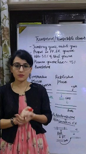 Transposons ||Transposable Elements || Jumping Genes #transposons #shorts