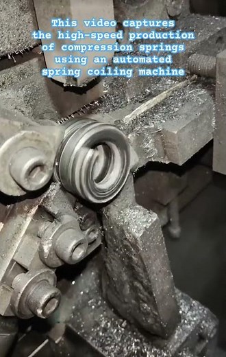 High-Speed Industrial Spring Coiling in Action #Engineering #Manufacturing #IndustrialMachine