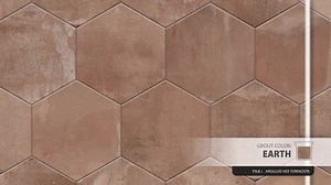 Merola Tile Argillos Hex Terracota 21 in. x 24 in. Porcelain Floor and Wall Tile (10.2 sq. ft. /Case) FZT24XATC