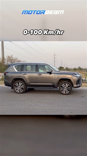 Let’s check out the 0-100 km/hr acceleration of this 2500 kg monster - Lexus LX 500d Powered by a 3.3-litre V6 diesel producing 301 HP and 700 Nm torque | MotorBeam