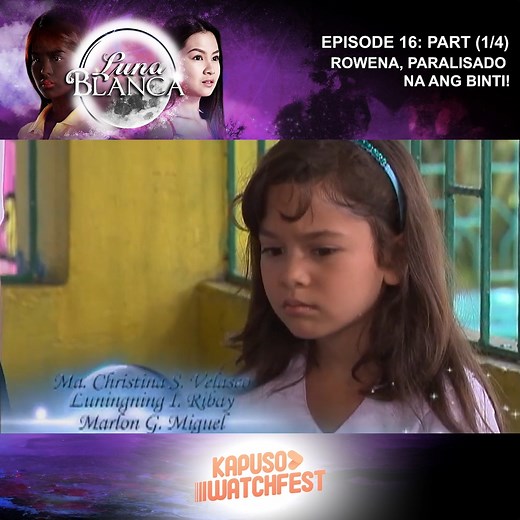 Luna Blanca is a story about Rowena, the last descendant of Luna, a woman with a mystical twin shadow named Celestina. Rowena grows up under the protective wing of her grandfather, Lolo Igme, and falls in love with Luis, the rich and kind-hearted unico hijo of Doña Consuelo. One day, Rowena gets lost in the forest and sees an unknown creature - a dark and terrifying engkanto - which rapes her. She gives birth to twin girls, Blanca and Luna, with different features. Luna gives up Blanca for adopt