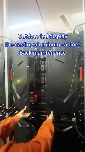 Outdoor led display waterproof aluminum cabinet back maintenance #ledvdi #outdoorleddisplay #ledwall