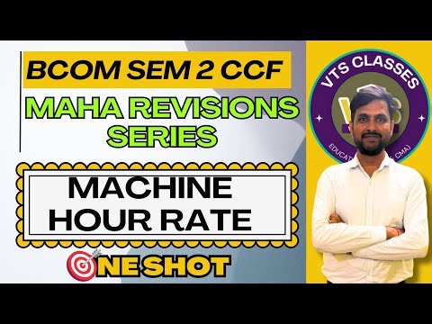 Machine Hour Rate | OneShot Full Coverage | BCom Sem 2 CCF Cost Accounting | Machine Hour Rate 1SHOT