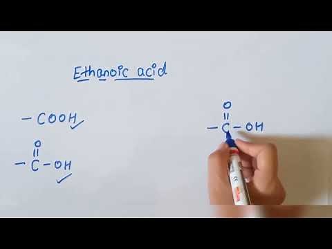 Draw the structure for Ethanoic acid