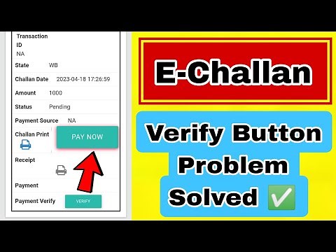 E-Challan Verify button problem | How to enable pay now button on E-Challan website
