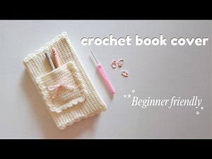 How to Crochet a Cute Book Cover | Easy tutorial | Beginner-friendly 🕮