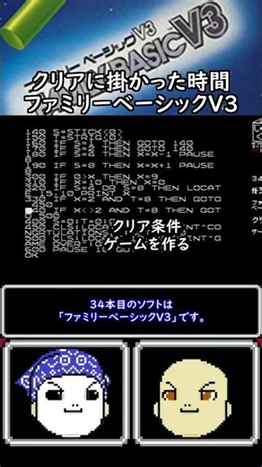 Famicom Clear Time: Family Basic V3 [#Famicom/#Junkuri/#NiiyamaNiiyama/#RetroGame/#Retrogaming/#NES]