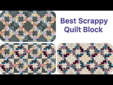 Scrappy Quilt Block Idea You Need to See! For Beginners. Upcycling Fabric Scrap