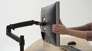 Watch AmazonBasics Premium Single Monitor Stand - Lift Engine Arm Mount, Aluminum - Black on Amazon Live